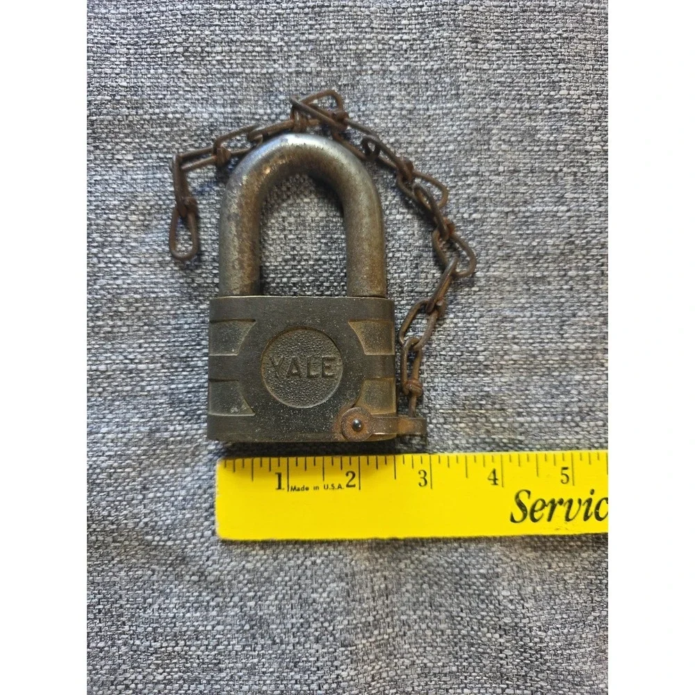 Vintage Brass Locks No Keys 3 Locks Retaining Chain Super Pin Tumbler